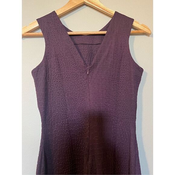 Amanda Uprichard Women’s Size 8 Slit Dress Plum Purple Crocodile Embossed - Picture 10 of 16